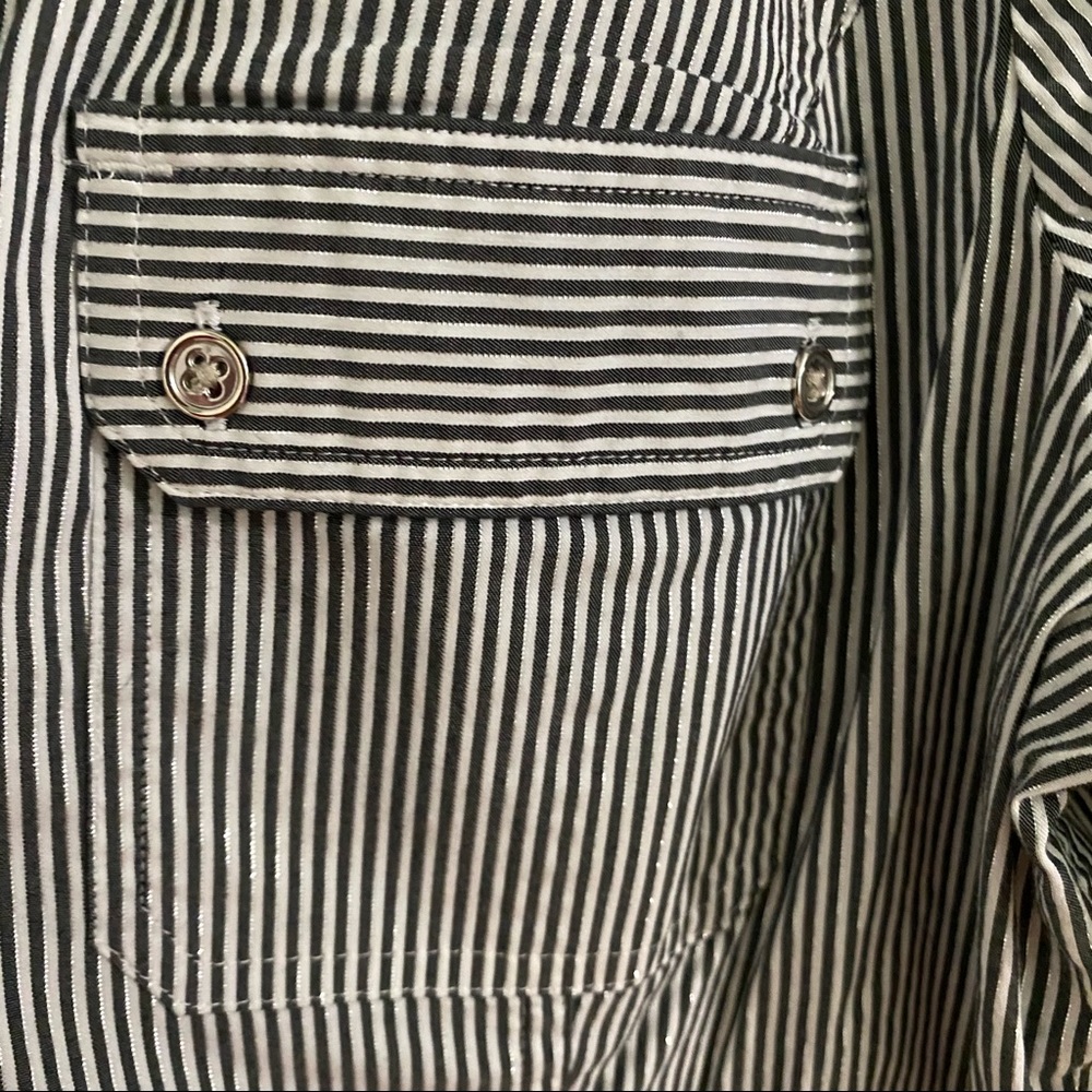 Euc Express Striped Button Down Size L - image 5